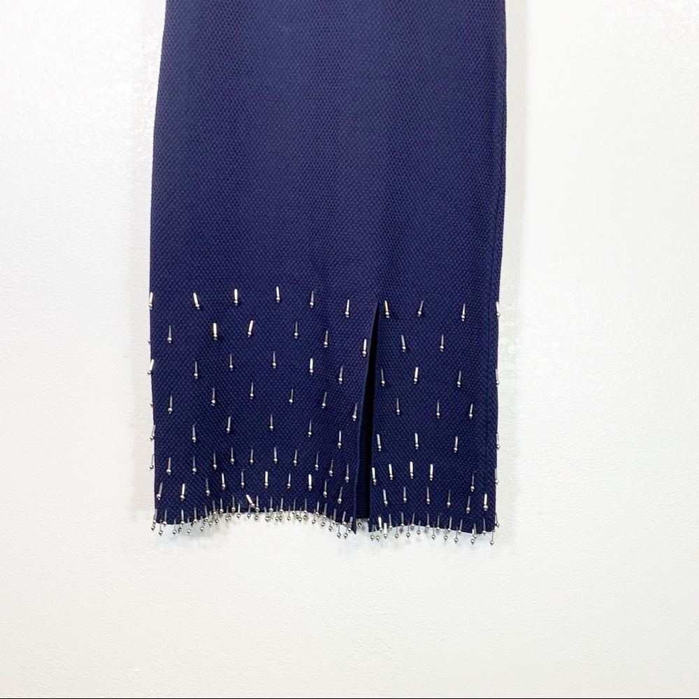 Jonathan Simkhai Beaded Navy Blue Dress Small - Picture 9 of 11